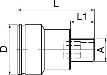 Connector Anschlussnippel mit Außengewinde