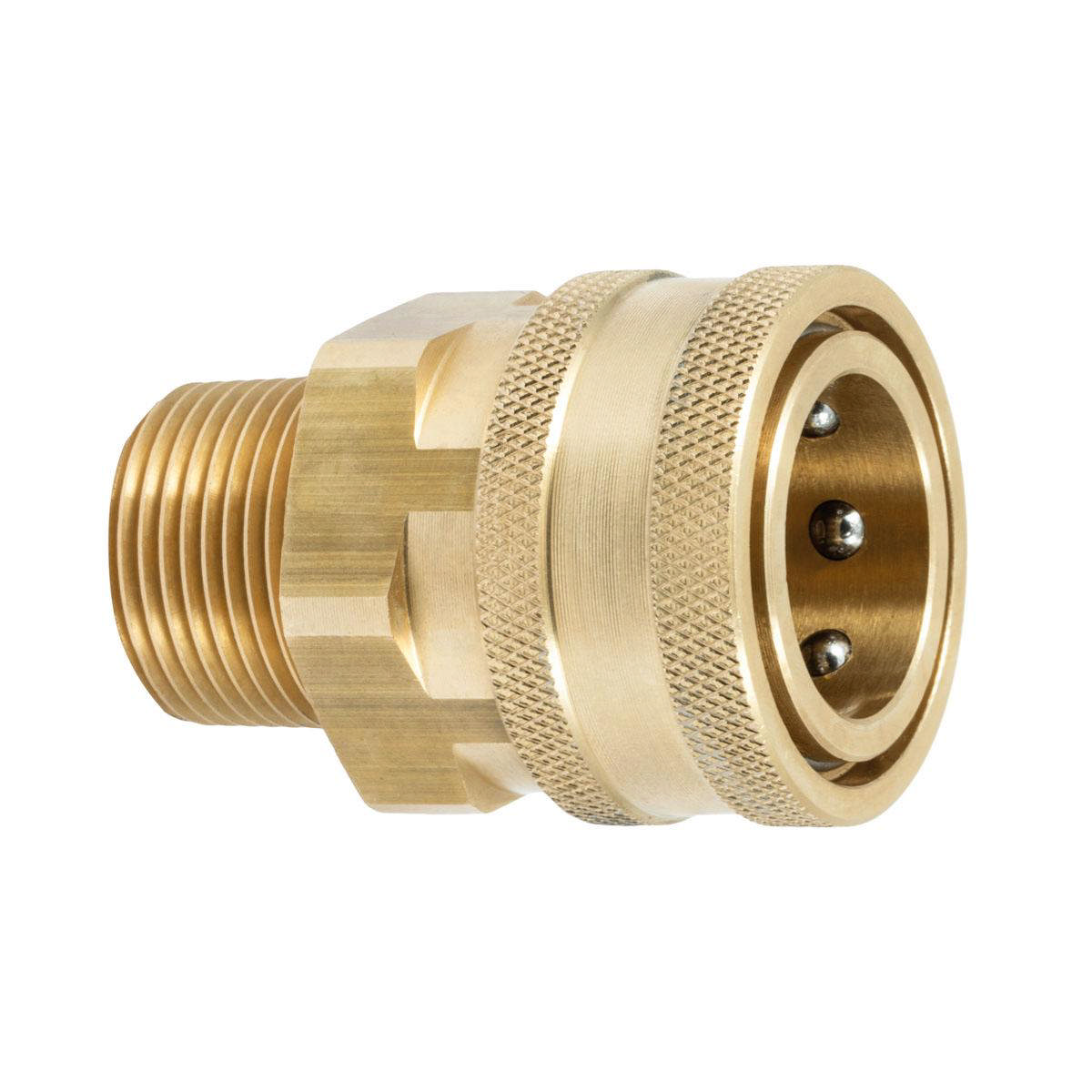 Kupplung für maximalen Durchfluss mit Schlauchtülle und Außengewinde