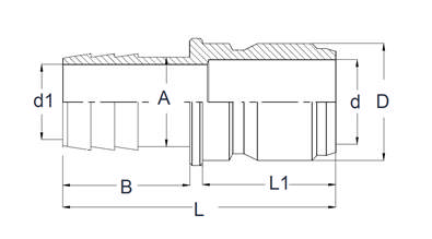 Kupplung mit Schlauchtülle
