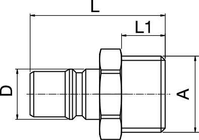 Ventilnippel mit konischem Gewinde
