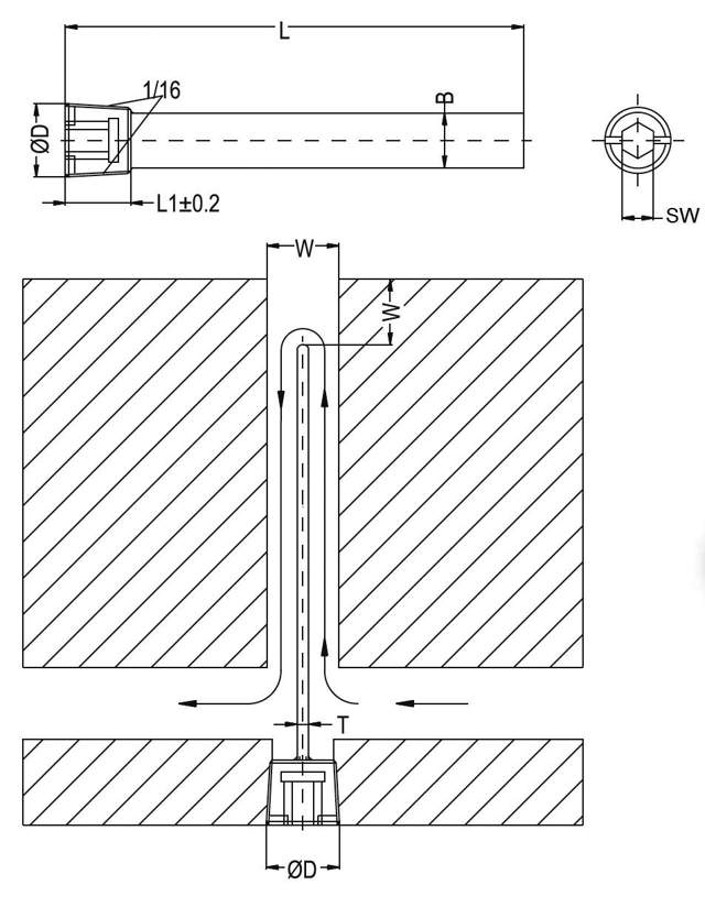 Umlenkblech - gerade