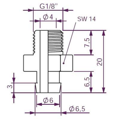 Halterung für Saugnapf 1,5 Balg Ø11 Ø16