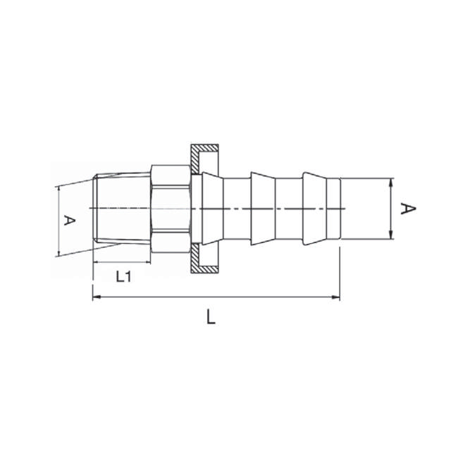 Push-Lock-Schlauchanschluss - zylindrisches Gewinde BSPP