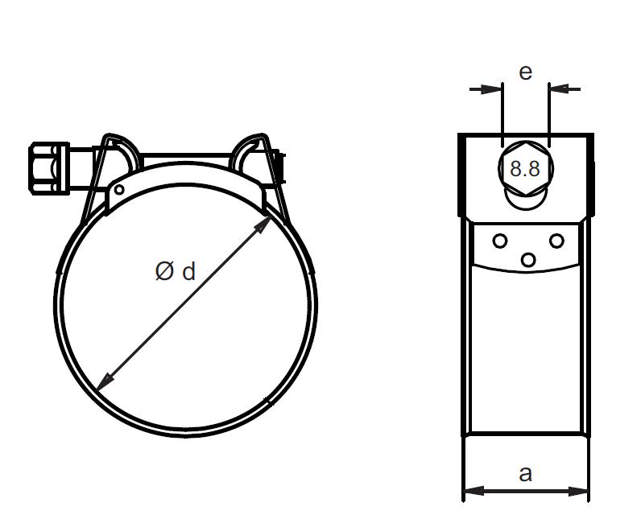 Edelstahl - Schlauchschelle