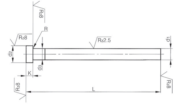 Auswerferstifte DIN 1530 Typ AH - gehärtet  