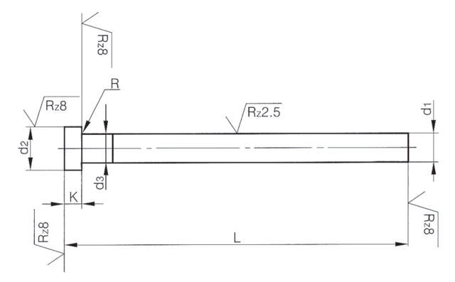 Auswerferstifte DIN 1530 Typ AN - nitriert