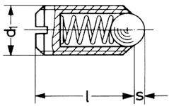 Federndes Druckstück - mit Kugel