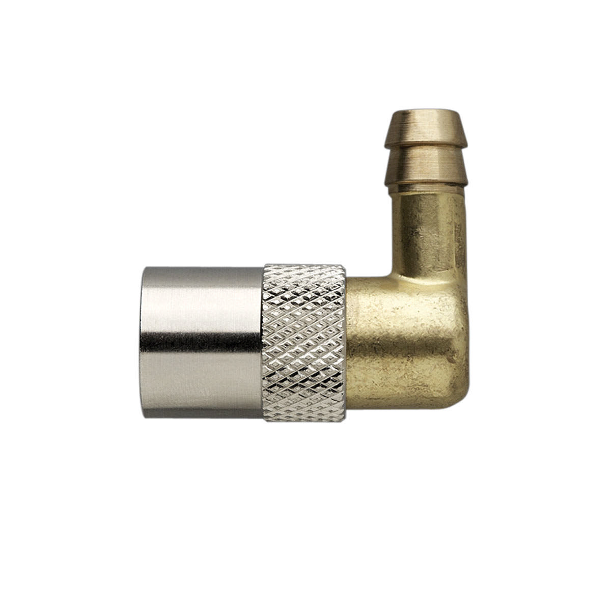 Schnellverschlusskupplung mit Schlauchanschluss 90° TYP International