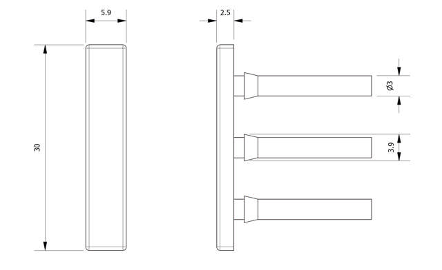 GZ-VIT - Jaw Insert Pad - Viton